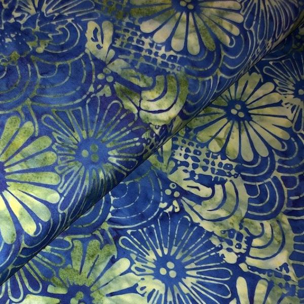 GREEN FLOWER - Magic - Batikstoff aus Indonesien